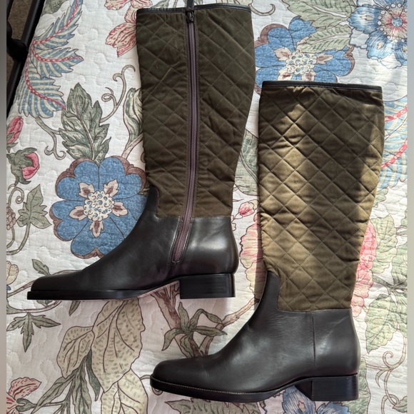 Ralph Lauren Kamille Quilted Leather Boots - Picture 4 of 7